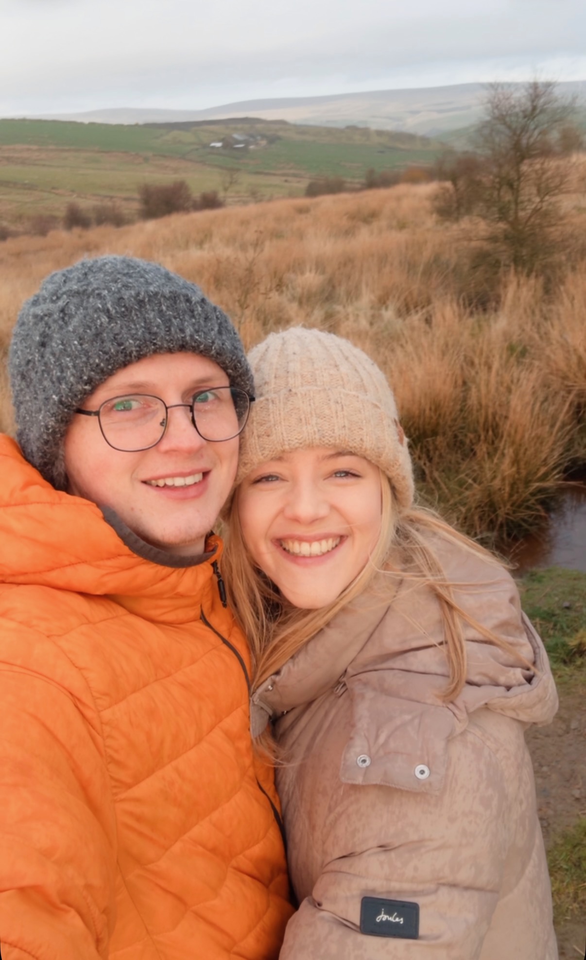 Nathan and Becca outdoors together